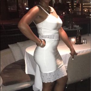 Bebe bandage two piece skirt set